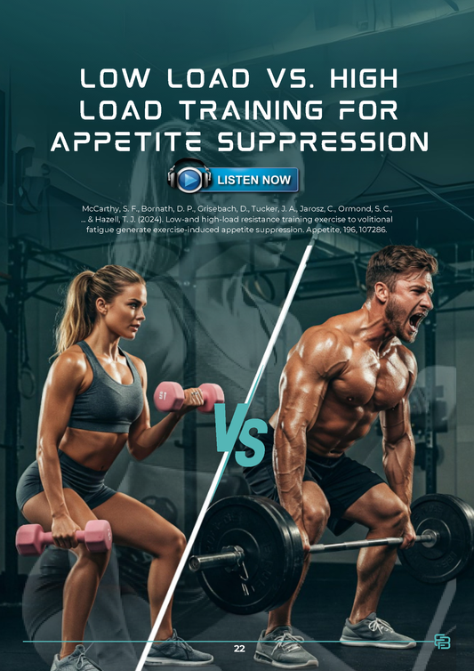 Low Load vs. High Load Training for Appetite Suppression