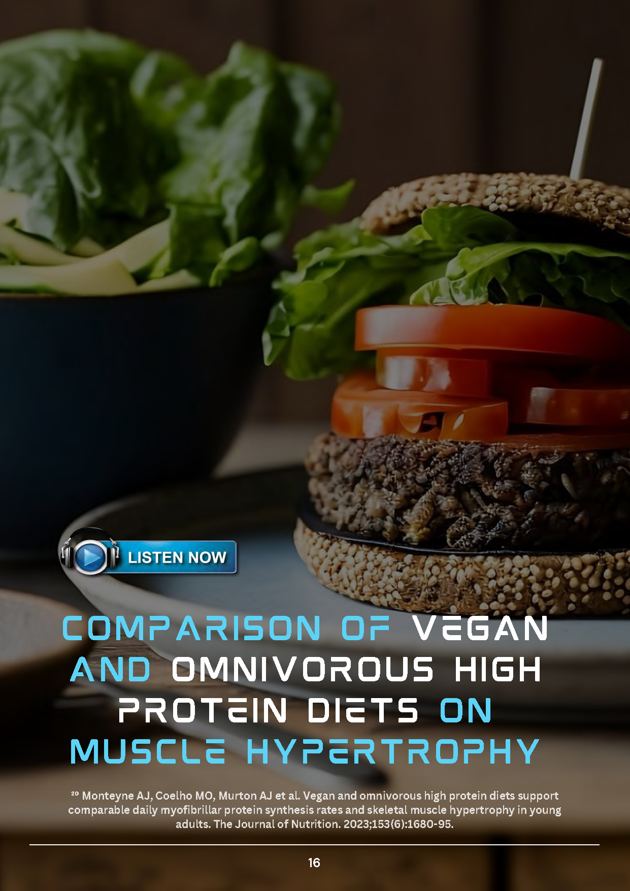 High Protein Vegan vs. High Protein Omnivorous Diet for Muscle Growth