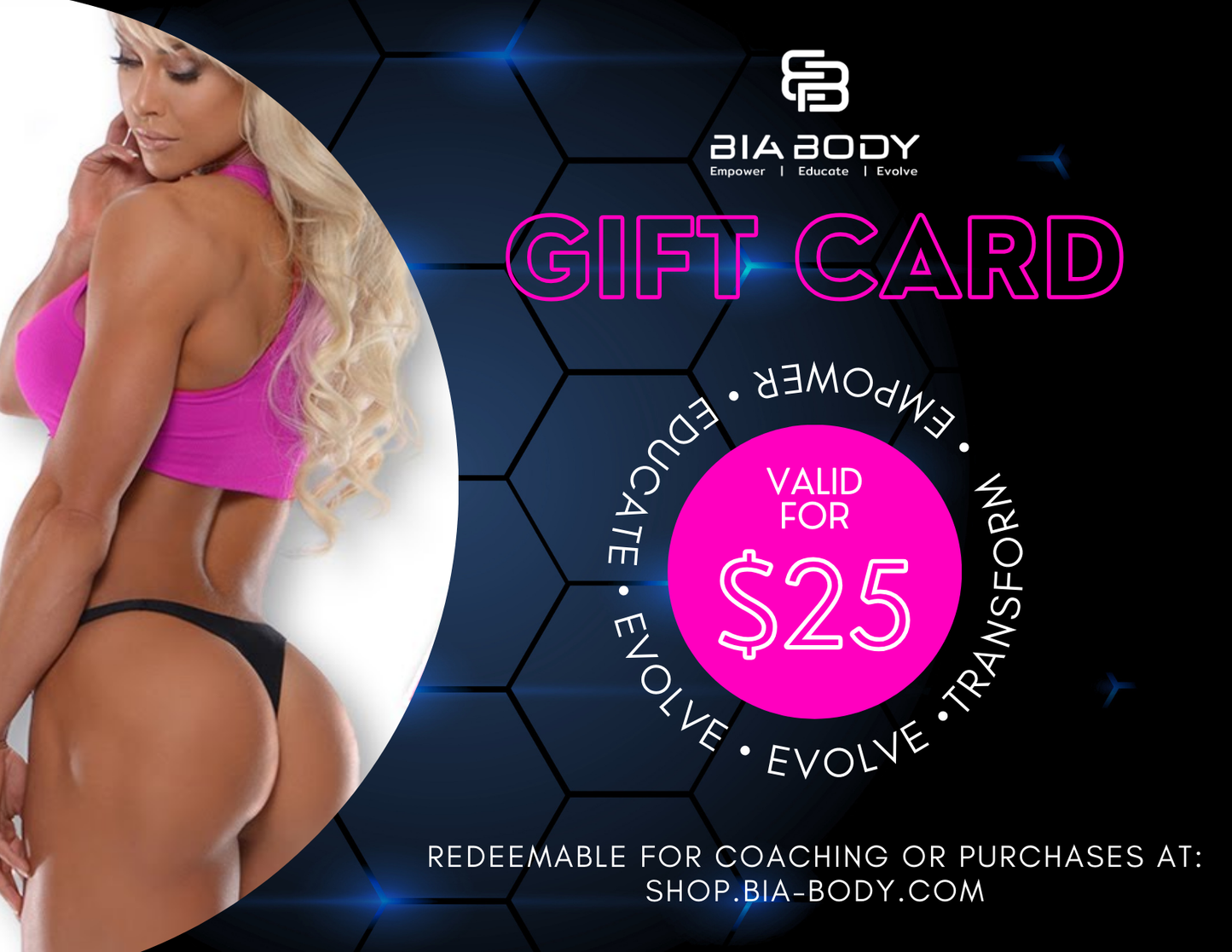 BiaBody Gift Cards for Shop or Coaching Programs