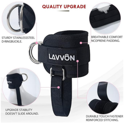 Lavvon Padded Ankle Straps For Cable Machines