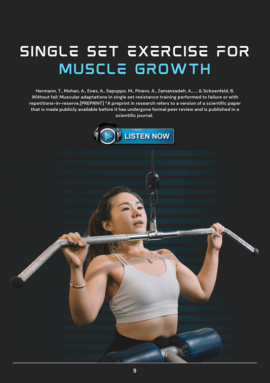Single Set Exercise for Muscle Growth