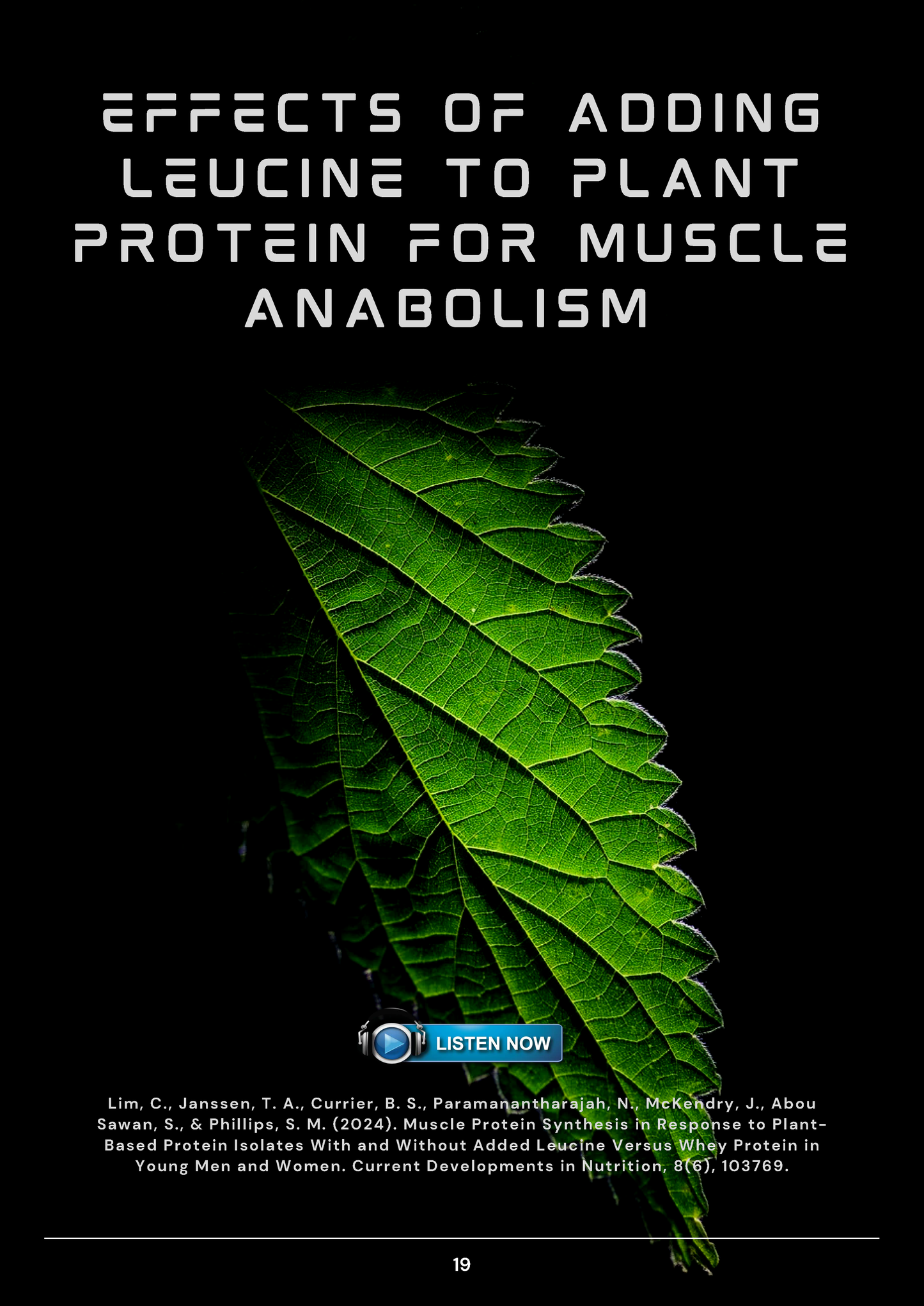 BiaBrain Research: Leucine’s Impact on Plant-Based Protein for Muscle Growth